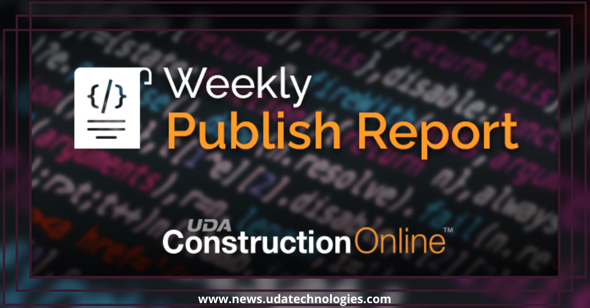 ConstructionOnline™ Publish Report for the Week of December 5, 2022