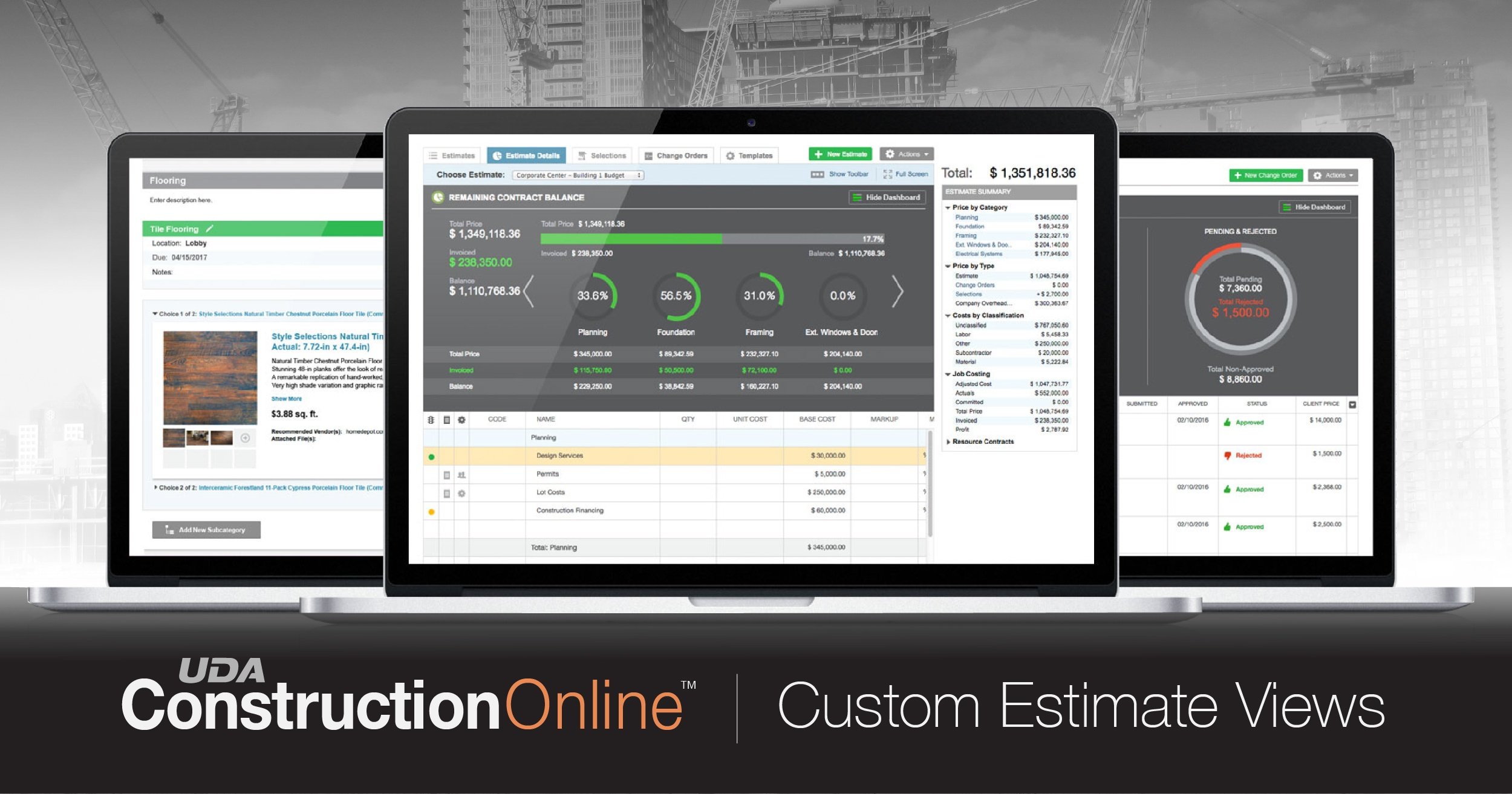 Better View of Project Job Costing Available with New Custom Estimate Options in ConstructionOnline