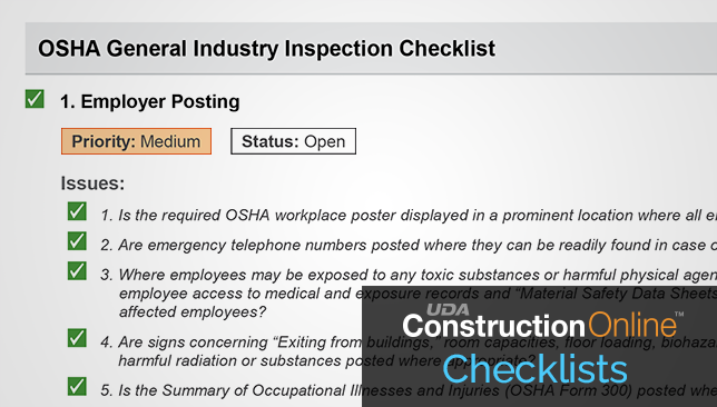 Construction Checklist Report Enhanced to Provide Additional Details