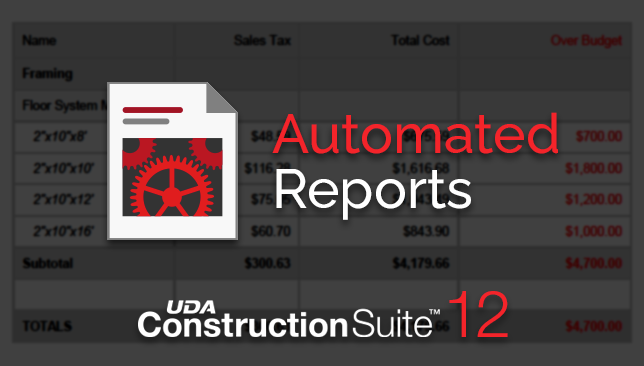 Automated Reporting Options Available in ConstructionSuite™12