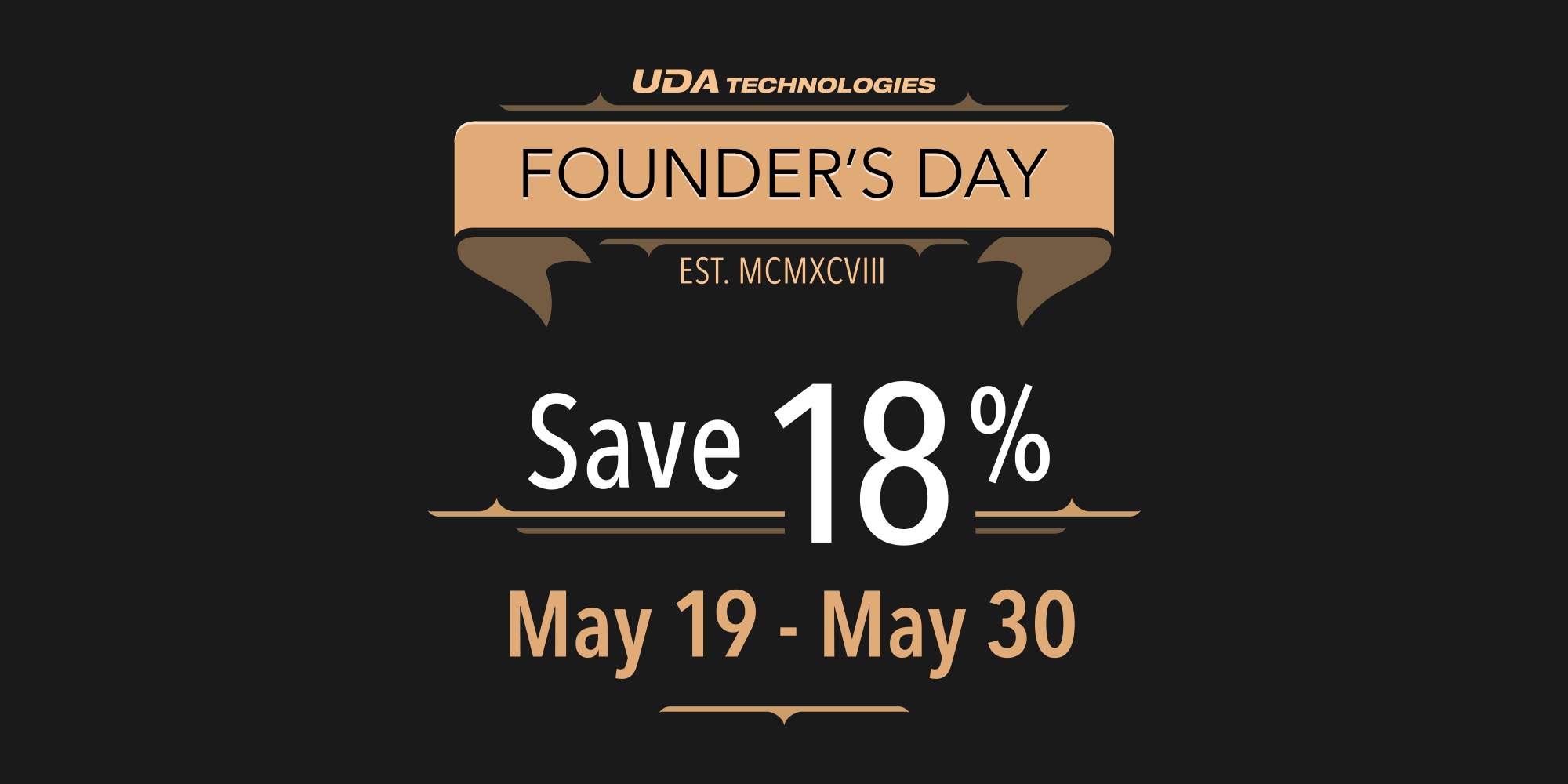 UDA Technologies First Annual Founder's Day Offers Special Discount | 18% Off New Annual Subscriptions to UDA ConstructionOnline | Construction Management Software Discounts