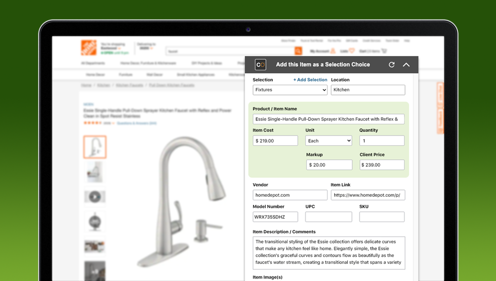 New & Improved Broswer Extension for Creating Construction Selections | UDA ConstructionOnline | Construction Selections Sheet | Construction Management Software