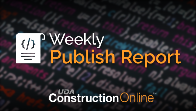 ConstructionOnline™ Publish Report for the Week of August 15, 2022