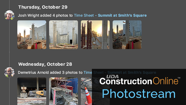 ConstructionOnline Time Tracking adds new Photostream